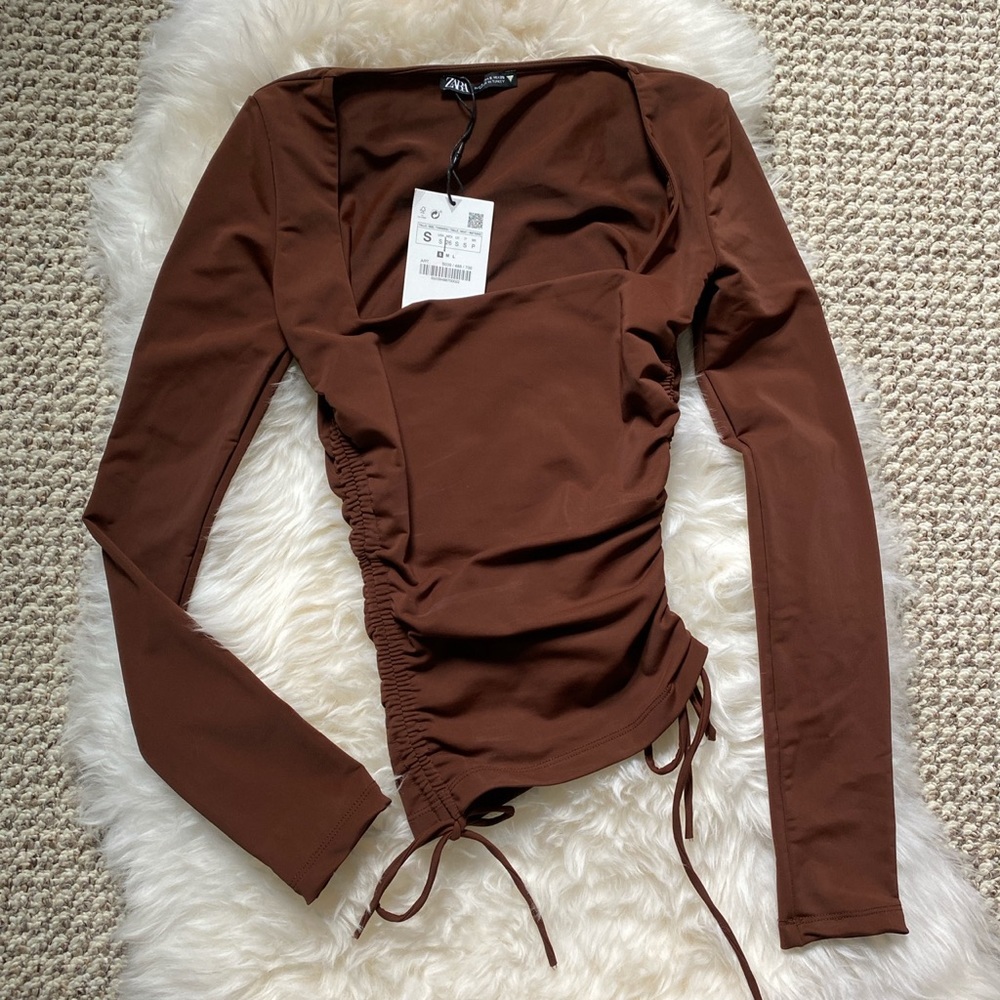 *SOLD on D* Zara Chocolate Brown Top